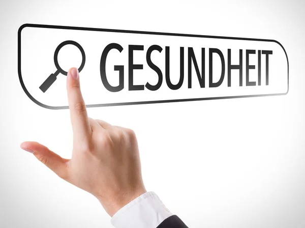 Gesundheit in Suchleiste geschrieben — Stockfoto