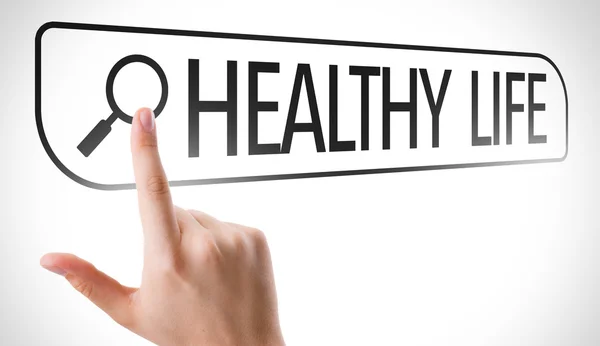 Healthy Life written in search bar — Stock Photo, Image