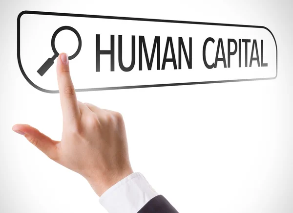 Capital Humano escrito en la barra de búsqueda — Foto de Stock