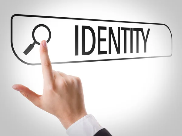 Identity written in search bar — Stock Photo, Image