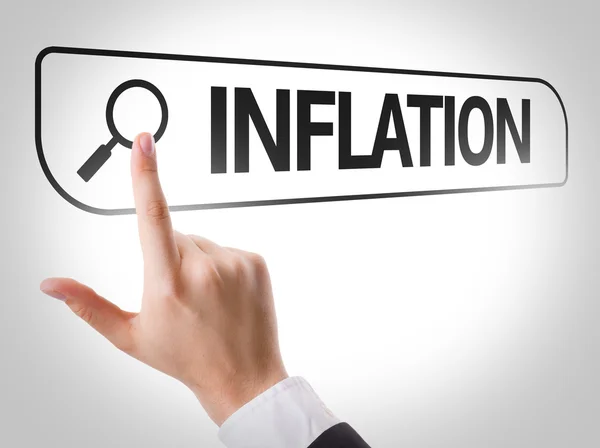 Inflation in Suchleiste geschrieben — Stockfoto