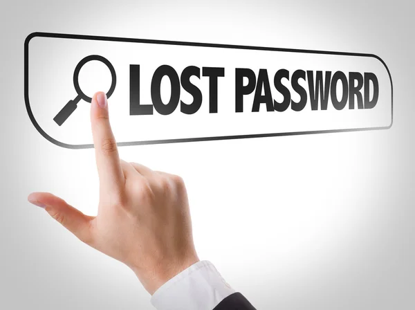 Förlorat lösenord skriven i sökfältet — Stockfoto