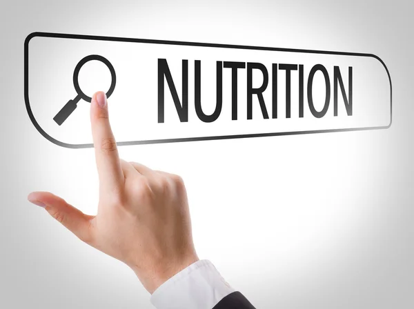 Nutrition written in search bar — Stock Photo, Image