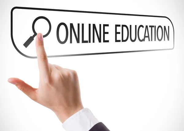 Online-Bildung in Suchleiste geschrieben — Stockfoto
