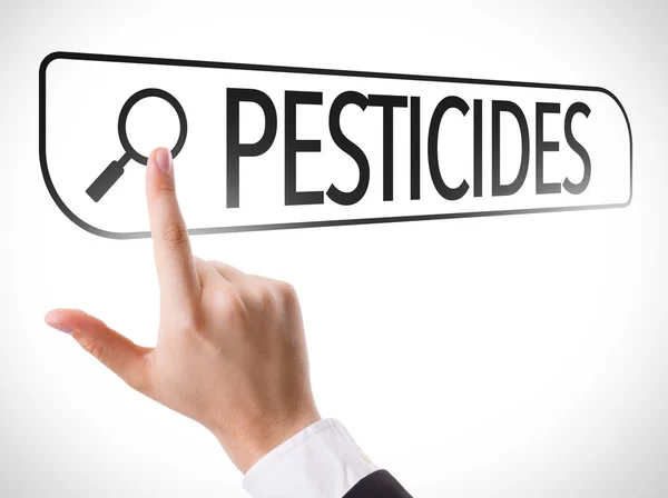 Pesticides écrits dans la barre de recherche — Photo