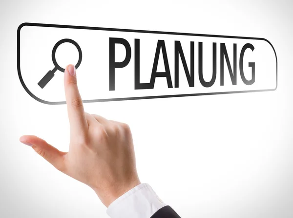 Planning written in search bar — Stock Photo, Image