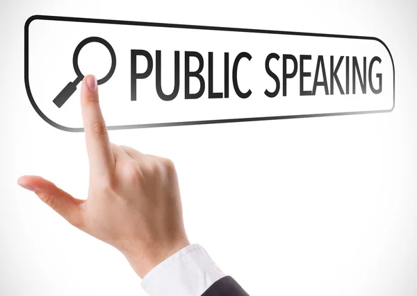 Public Speaking written in search bar — Stock Photo, Image