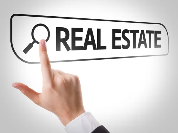 Real Estate written in search bar — Stock Photo, Image