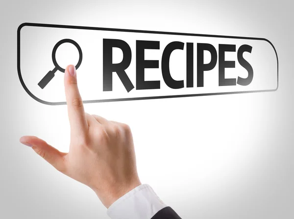 Recipes written in search bar — Stock Photo, Image