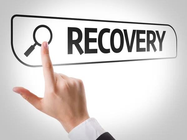 Recovery written in search bar — Stock Photo, Image