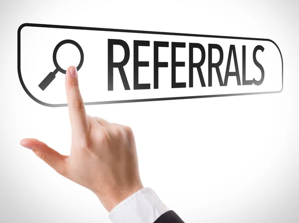 Referrals written in search bar — Stock Photo, Image