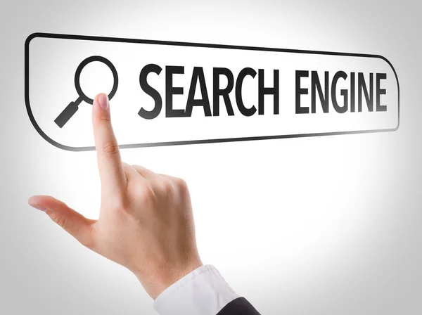 Search Engine geschreven in zoekbalk — Stockfoto