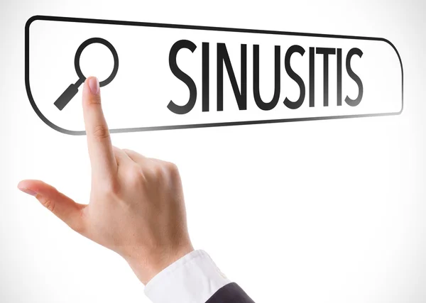 Sinusitis written in search bar — Stock Photo, Image