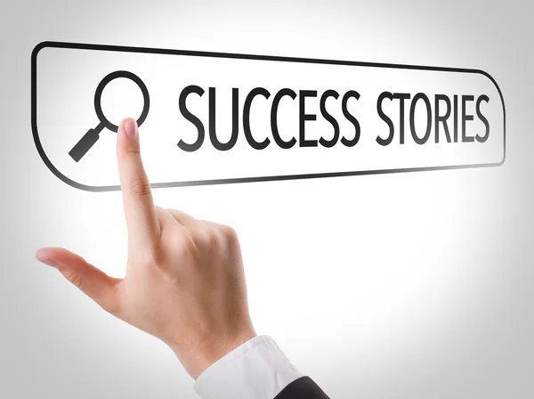Success Stories written in search bar — Stock Photo, Image