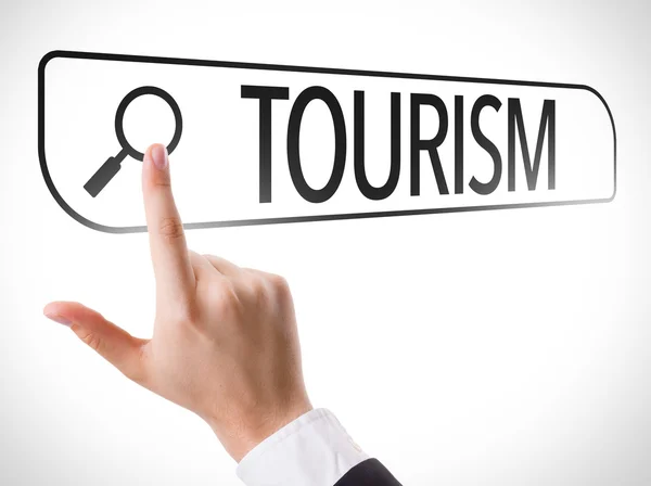 Tourism written in search bar — Stock Photo, Image