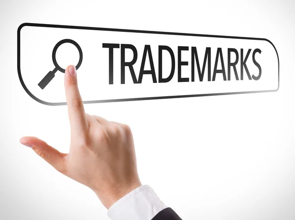 Trademarks written in search bar — Stock Photo, Image