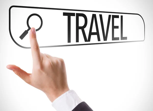 Travel written in search bar — Stock Photo, Image