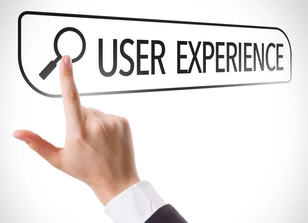 User Experience in Suchleiste geschrieben — Stockfoto