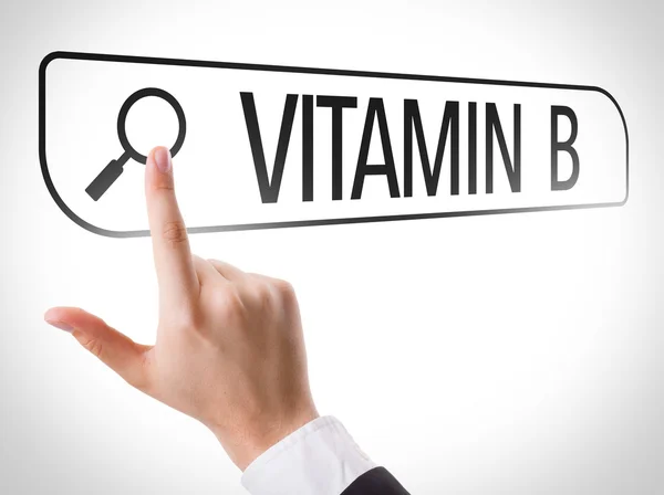 B-vitamin kutatás büfé-ban írt — Stock Fotó