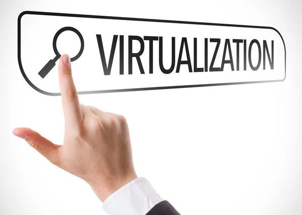 Virtualisation écrite dans la barre de recherche — Photo