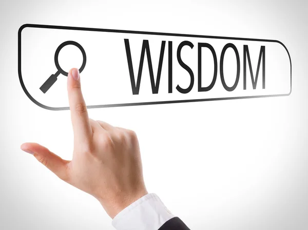 Wisdom written in search bar — Stock Photo, Image