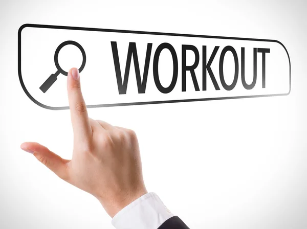 Workout written in search bar — Stock Photo, Image