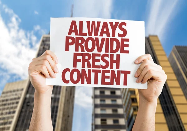 Always Provide Fresh Content card — Stock Photo, Image