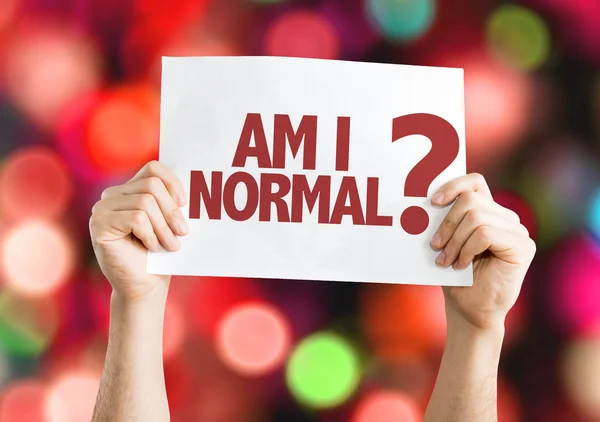 Am I Normal? placard — Stock Photo, Image