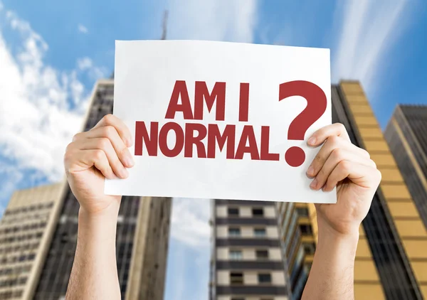 Sono normale? cartello — Foto Stock