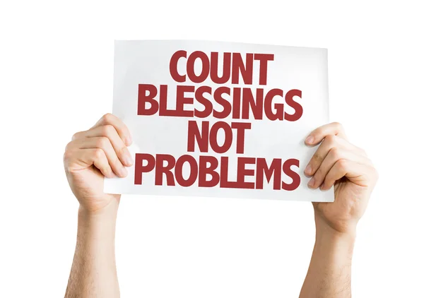 Tarjeta Count Blessing Not Problems — Foto de Stock