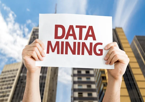 Cartão de mineração de dados — Fotografia de Stock