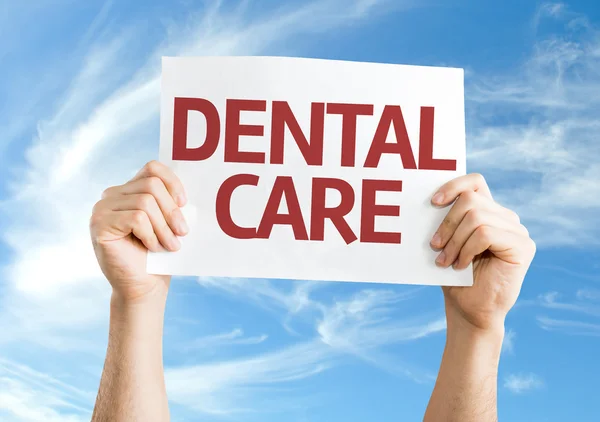Cartão de cuidados dentários — Fotografia de Stock