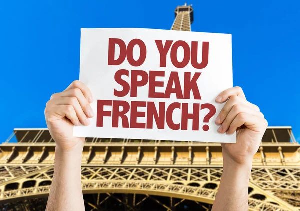 Talar du franska? kort — Stockfoto