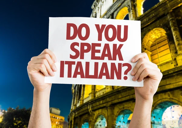 Do You Speak Italian? card — Stock Photo, Image