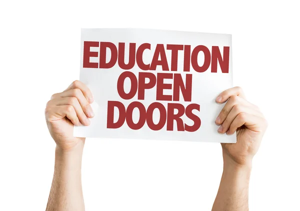 Istruzione Open Doors card — Foto Stock