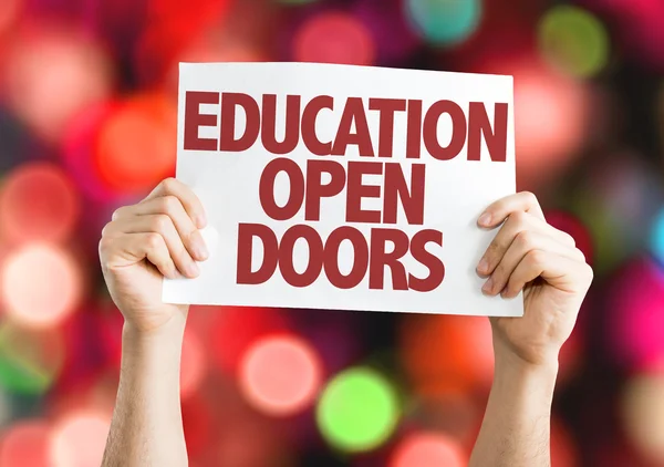 Education Open Doors card — Stock Photo, Image