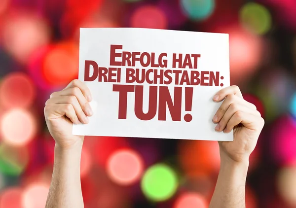 Erfolg hat drei Buchstaben: do card — Stockfoto