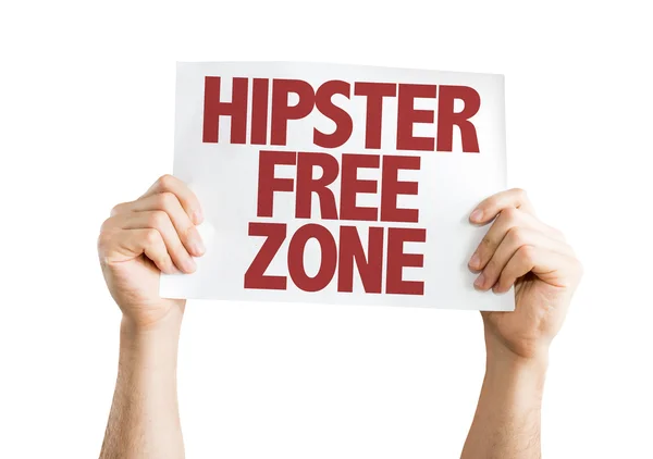 Hipster Free Zone placard — Stock Photo, Image