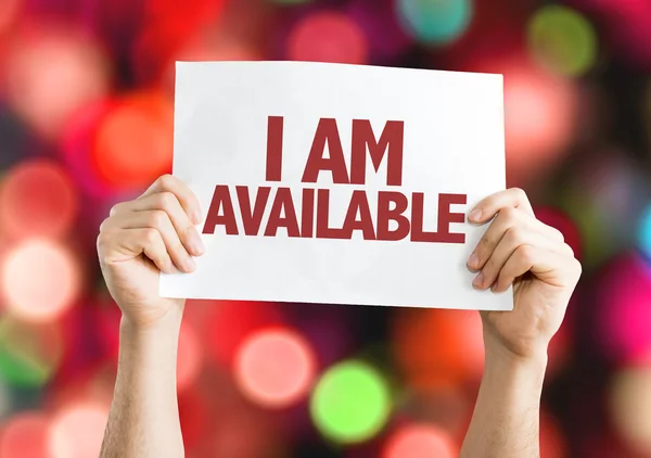 I Am Available card — Stock Photo, Image