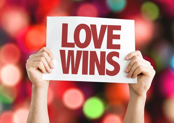 Tarjeta Love Wins — Foto de Stock