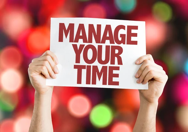 Manage Your Time placard — Stock Photo, Image