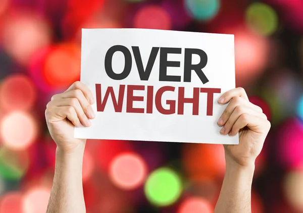 Overweight text card — Stock Photo, Image