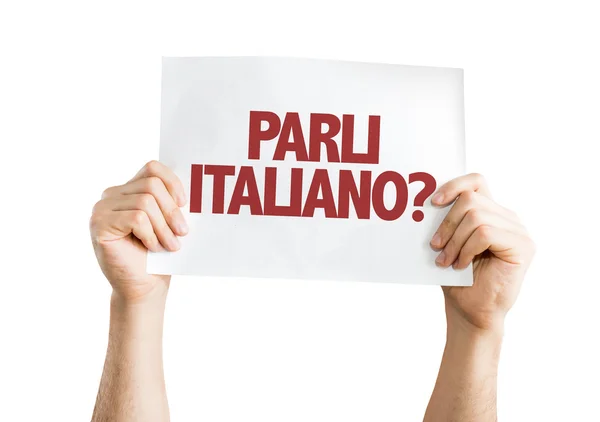 ¿Hablas italiano? tarjeta — Foto de Stock