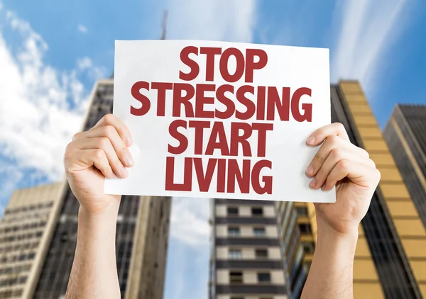 Pare de estressar Comece a viver cartaz — Fotografia de Stock
