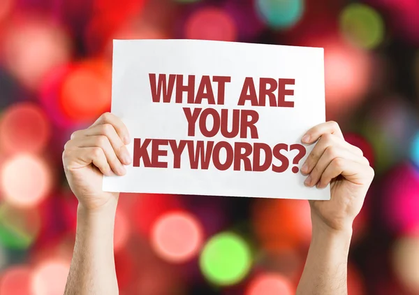 What Are Your Keywords card — Stock Photo, Image