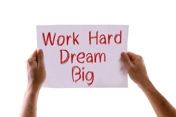 Work Hard Dream Big card — Stock Photo, Image