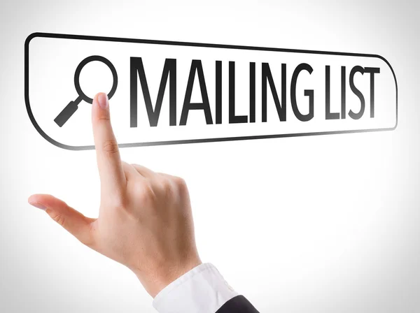 Mailing List written in search bar — Stock Photo, Image