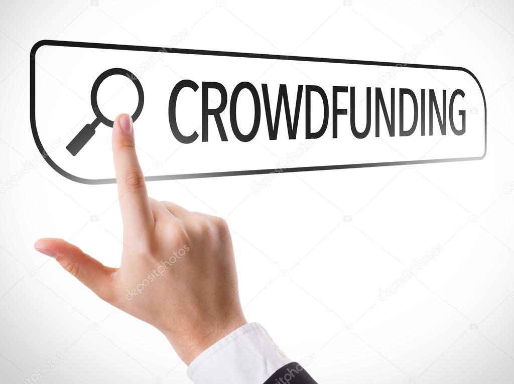 Crowdfunding written in search bar