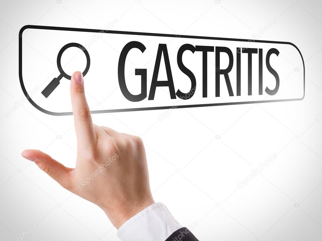 Gastritis written in search bar