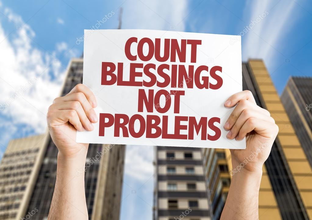 Count Blessing Not Problems card